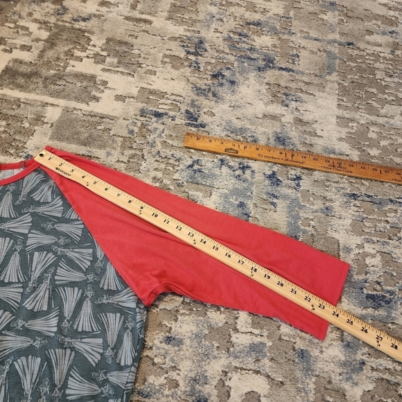 Lularoe sleeping beauty aurora Disney randy 3/4 sleeve top. Grey coral.  3X - Picture 5 of 11